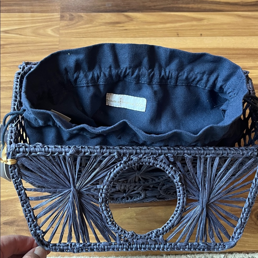 House of Harlow Woven Blue Bag - Picture 3 of 5